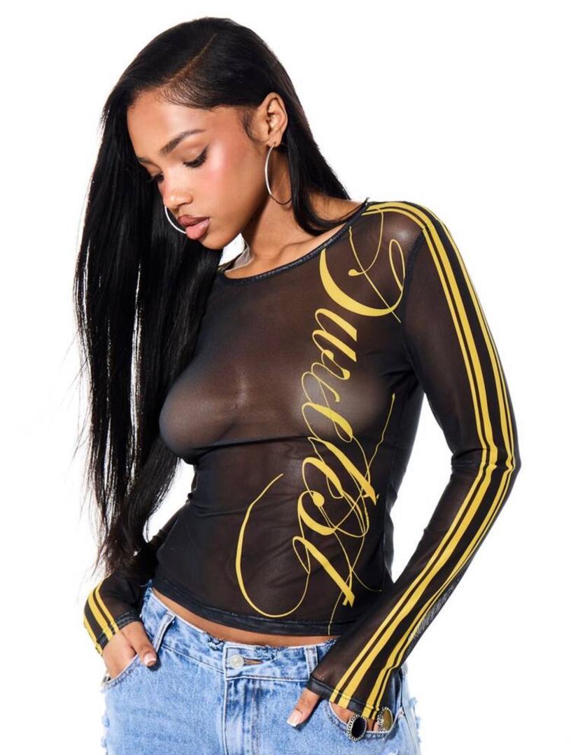 Women’s Luxury Sexy Mesh Top | Black Stretchy Top
