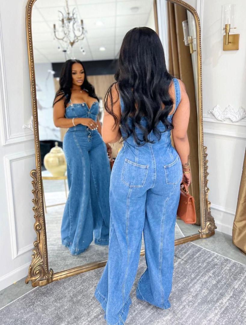 Women’s Luxury Denim Jumpsuit | Blue