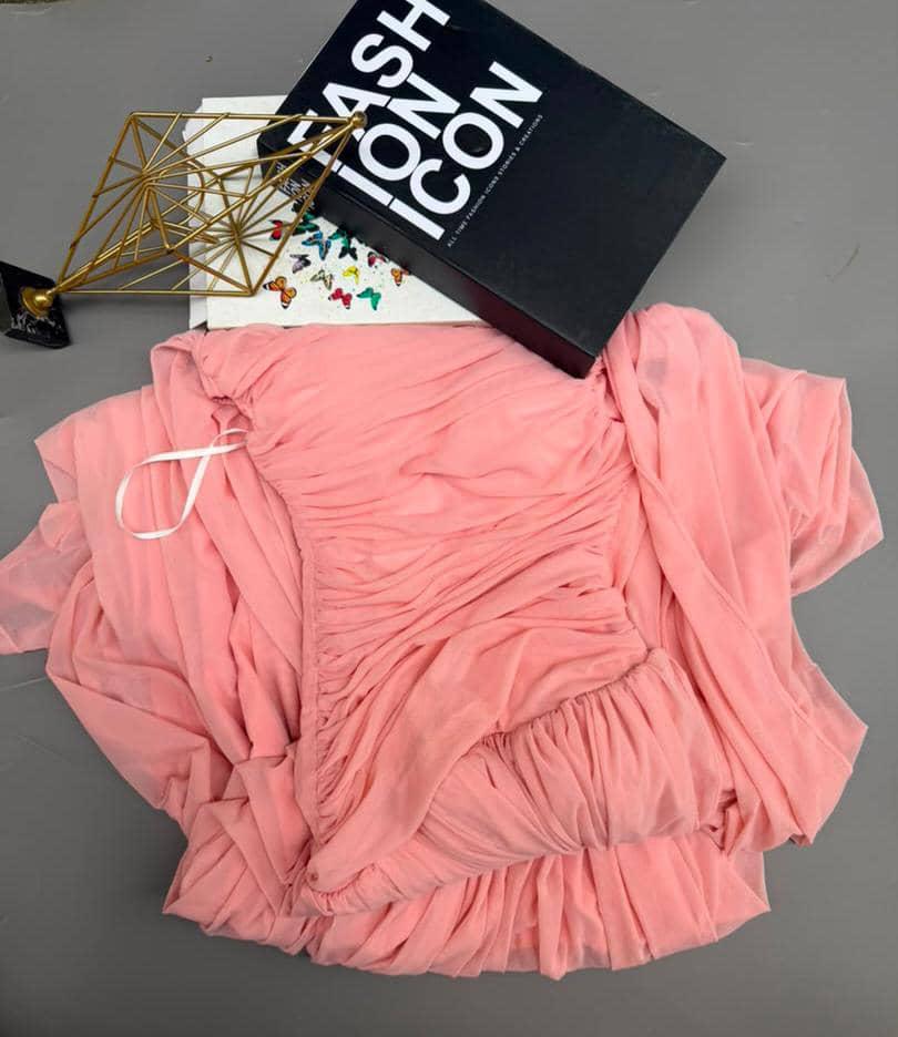 Women’s Luxury Off-Shoulder Mesh Ruched Dress